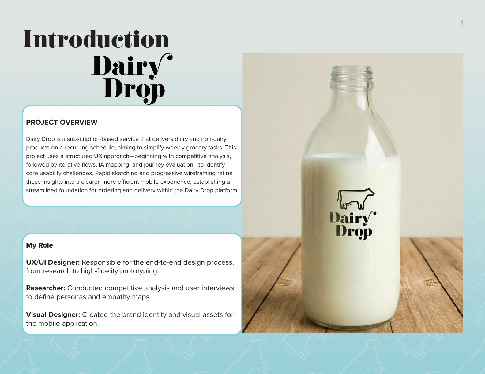 Dairy Drop project overview
